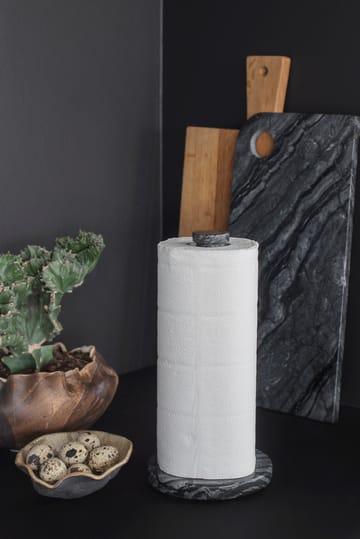 Marble keukenpapierhouder - Black-grey - Mette Ditmer