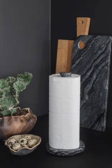 Marble keukenrolhouder - Black-grey - Mette Ditmer