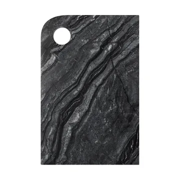 Marble serveerblad medium 20x30 cm - Black-grey - Mette Ditmer