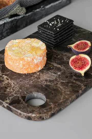 Marble serveerblad medium 20x30 cm - Brown - Mette Ditmer