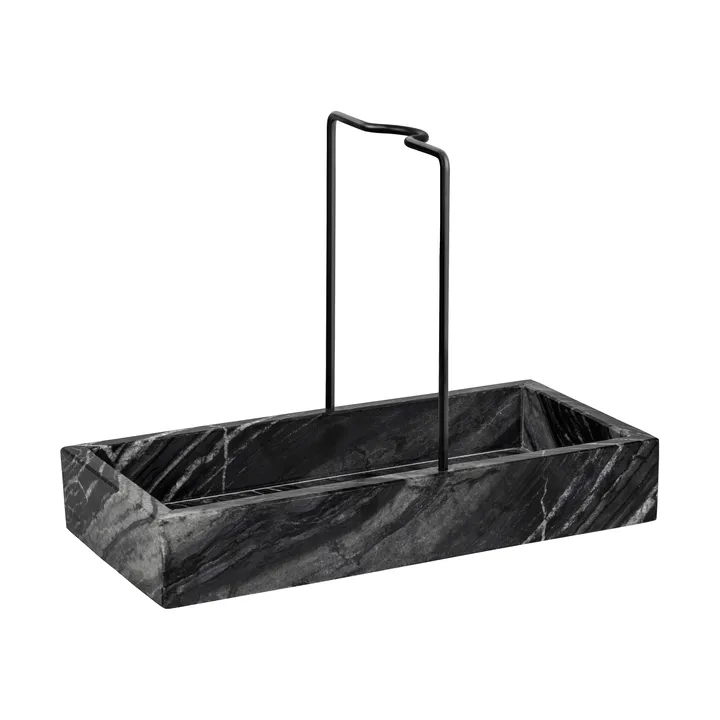 Marble spoelbakorganizer 12x23,5 cm - Black-grey - Mette Ditmer