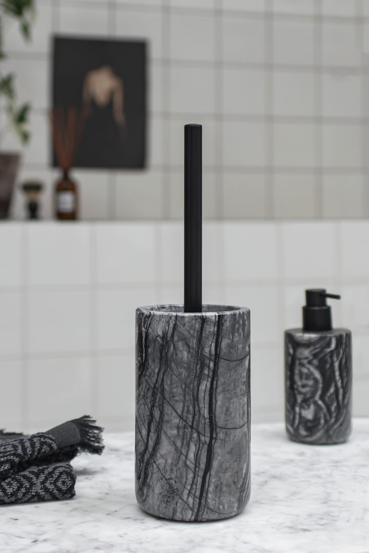Marble wc-borstel 36 cm - Zwart-grijs - Mette Ditmer