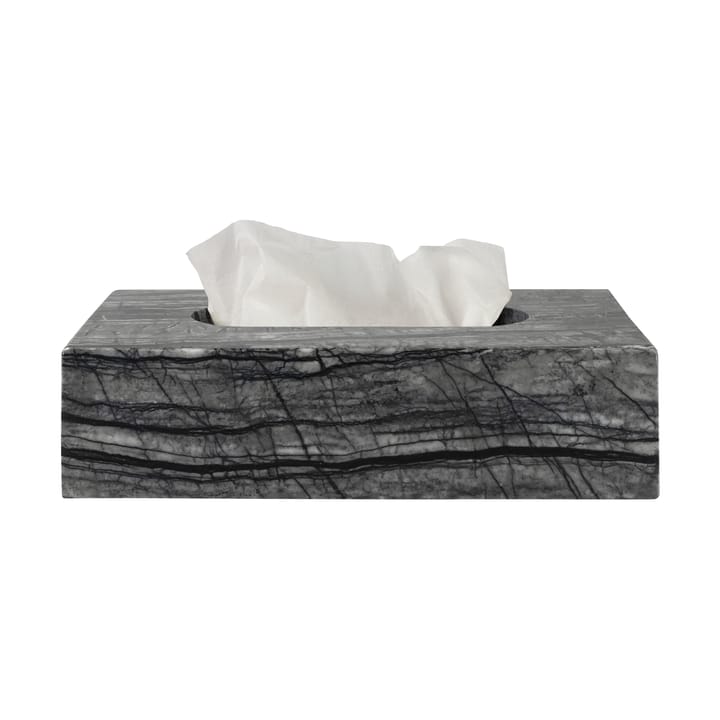 Marmeren zakdoekdoos 14x25,5 cm, Zwart-grijs Mette Ditmer