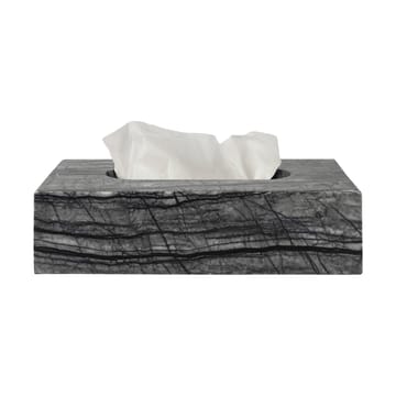 Marmeren zakdoekdoos 14x25,5 cm - Zwart-grijs - Mette Ditmer