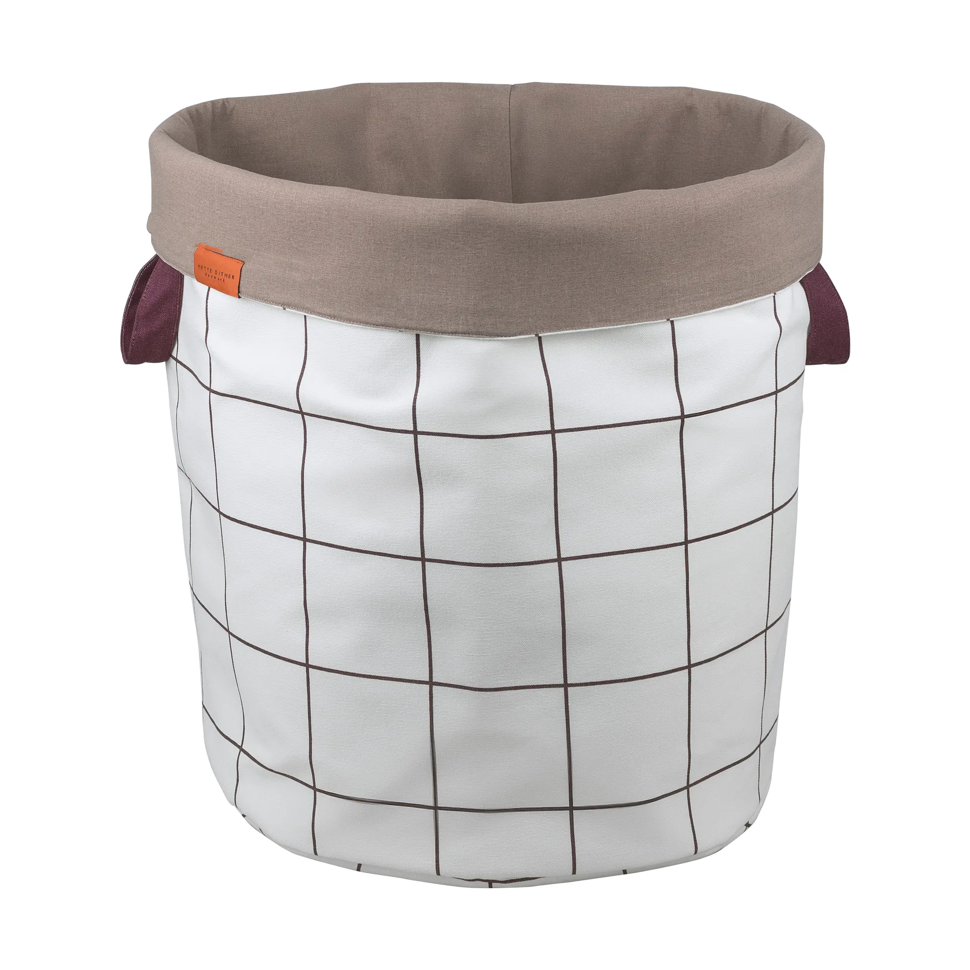 Mesh wasmand Ø40x50 cm, Brown-Off-white Mette Ditmer