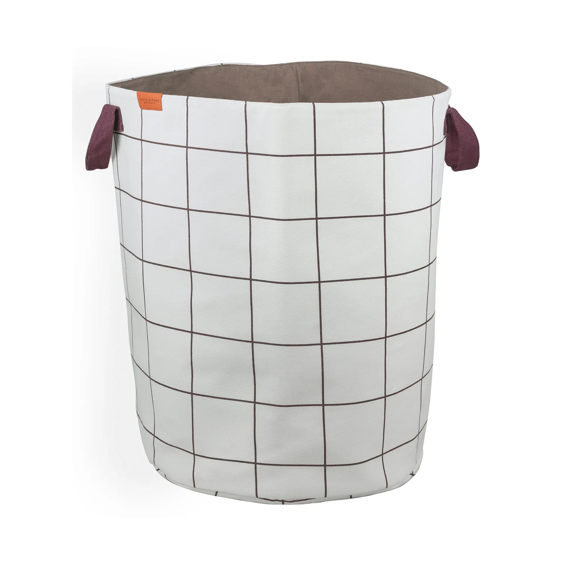 Mesh wasmand Ø40x50 cm, Brown-Off-white Mette Ditmer