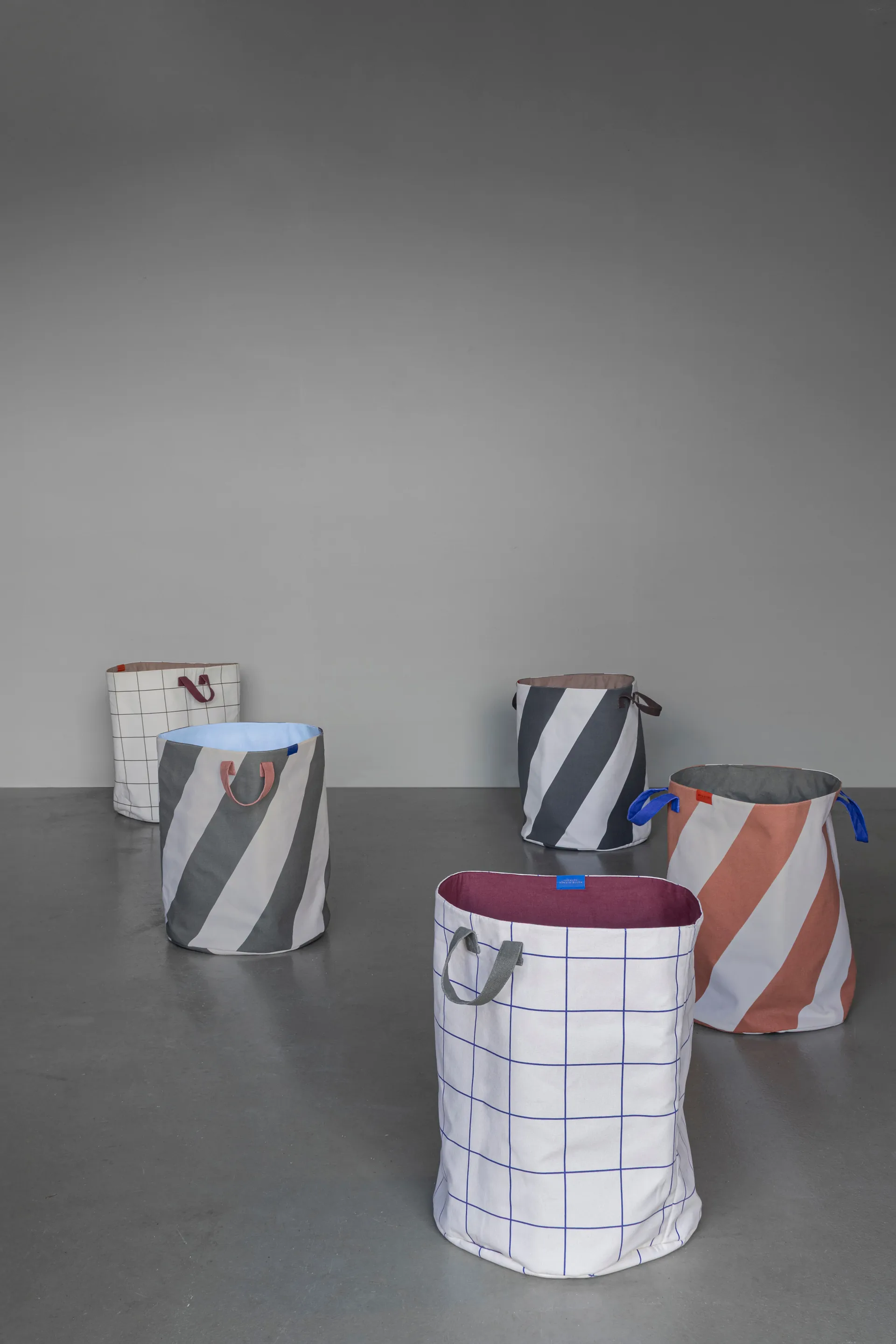 Mesh wasmand Ø40x50 cm, Brown-Off-white Mette Ditmer