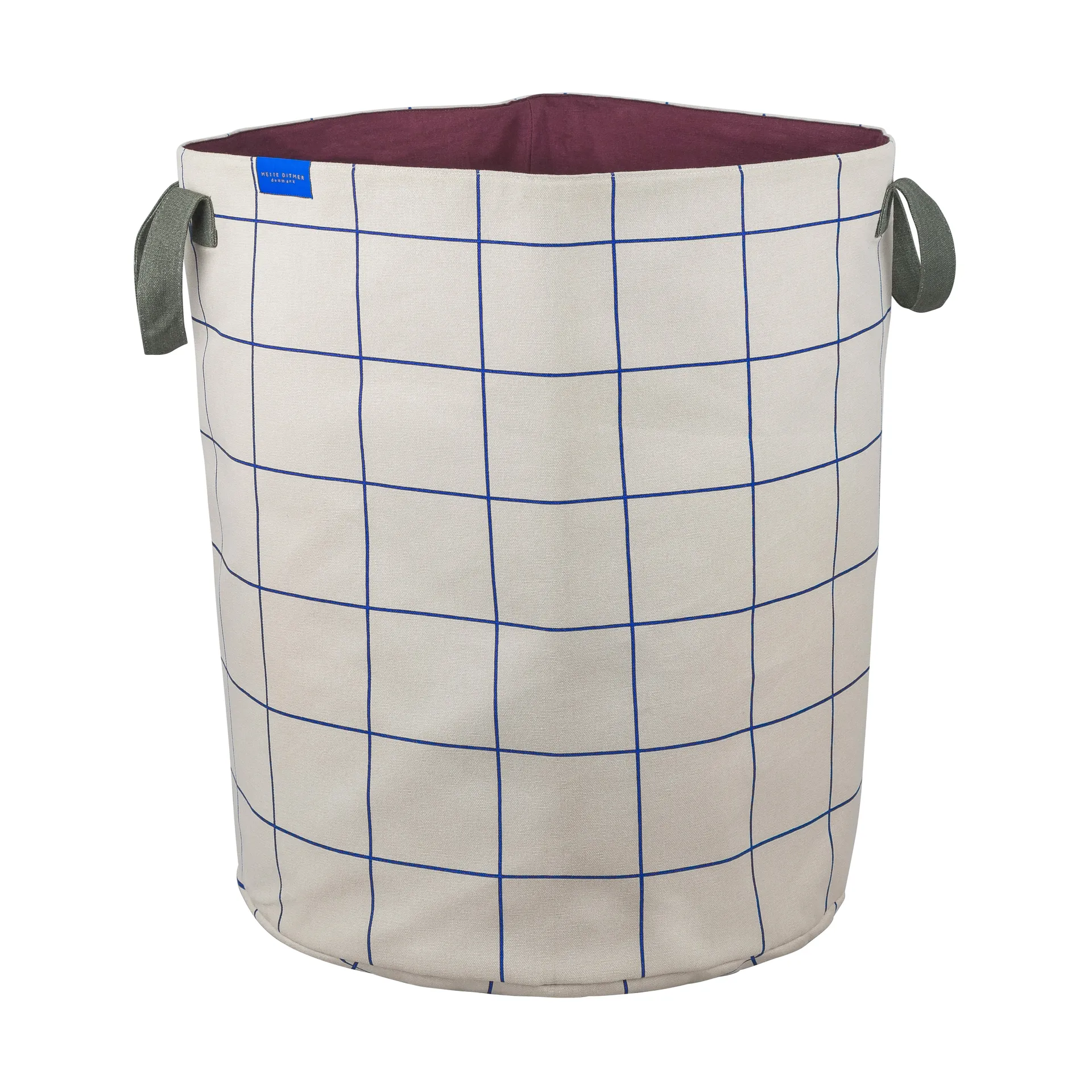 Mesh wasmand Ø40x50 cm, Cobalt-sand Mette Ditmer