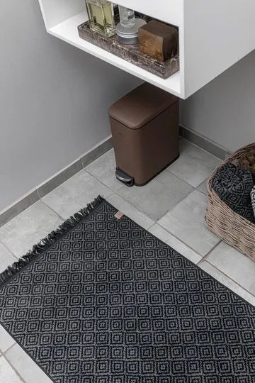 Morocco badmat 50x80 cm - Black-grey - Mette Ditmer