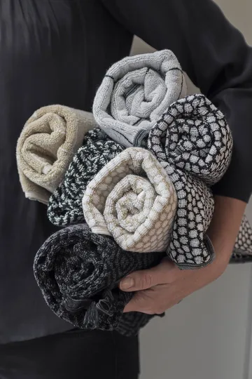 Morocco badmat 50x80 cm - Black-white - Mette Ditmer