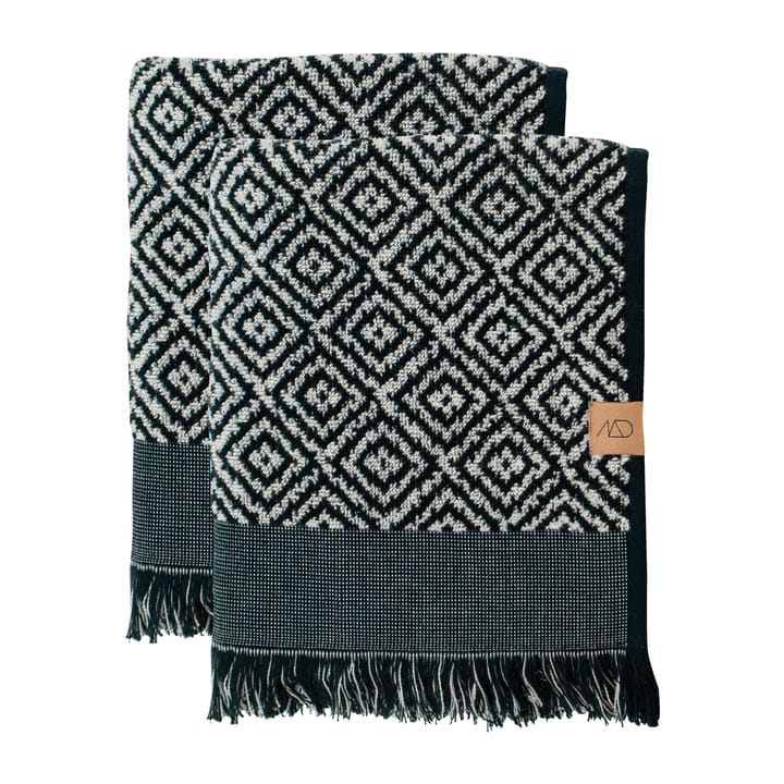 Morocco gastendoek 35x60 cm 2-pack - Black-white - Mette Ditmer