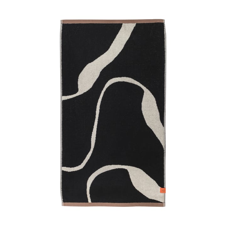 Nova Arte badhanddoek 70x133 cm - Black-off white - Mette Ditmer