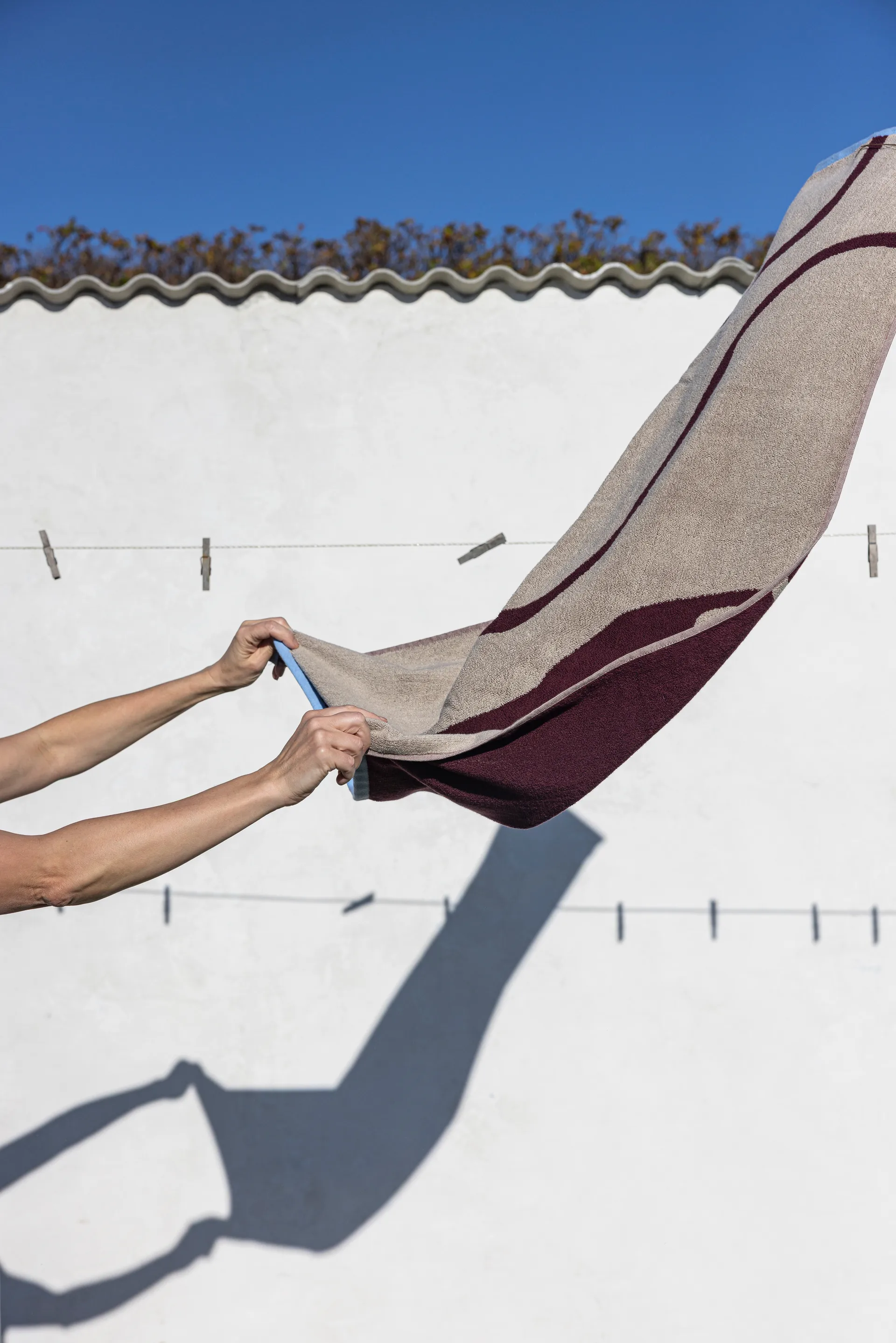 Nova Arte badhanddoek 70x133 cm, Wine-sand Mette Ditmer