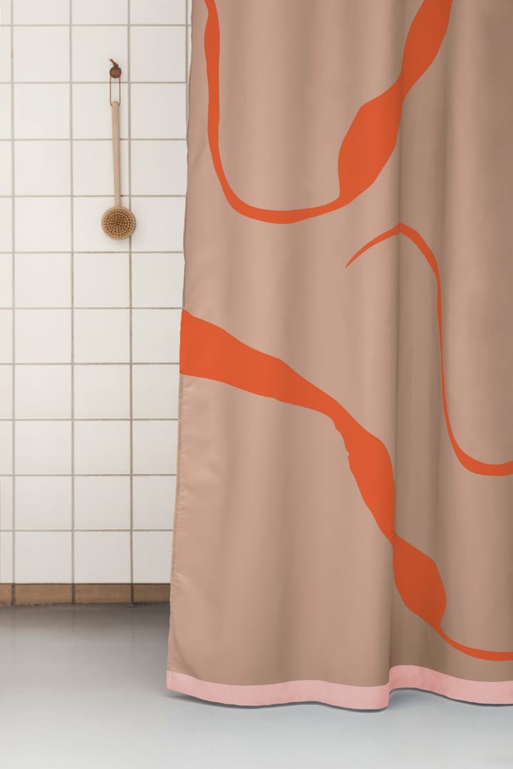 Nova Arte douchegordijn 150x200 cm, Latte-orange Mette Ditmer
