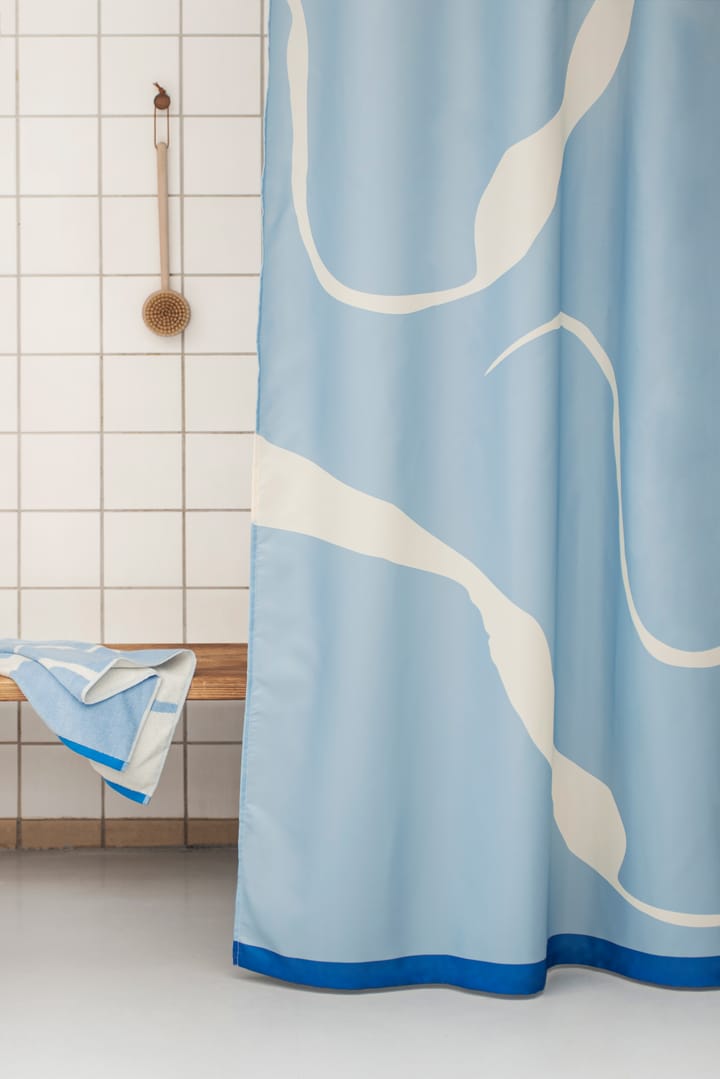 Nova Arte douchegordijn 150x200 cm, Light blue-off-white Mette Ditmer
