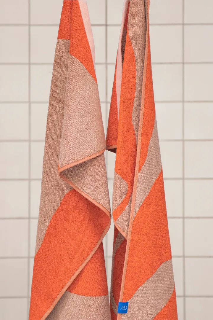 Nova Arte gastenhanddoek 40x55 cm 2-pack - Latte-orange - Mette Ditmer