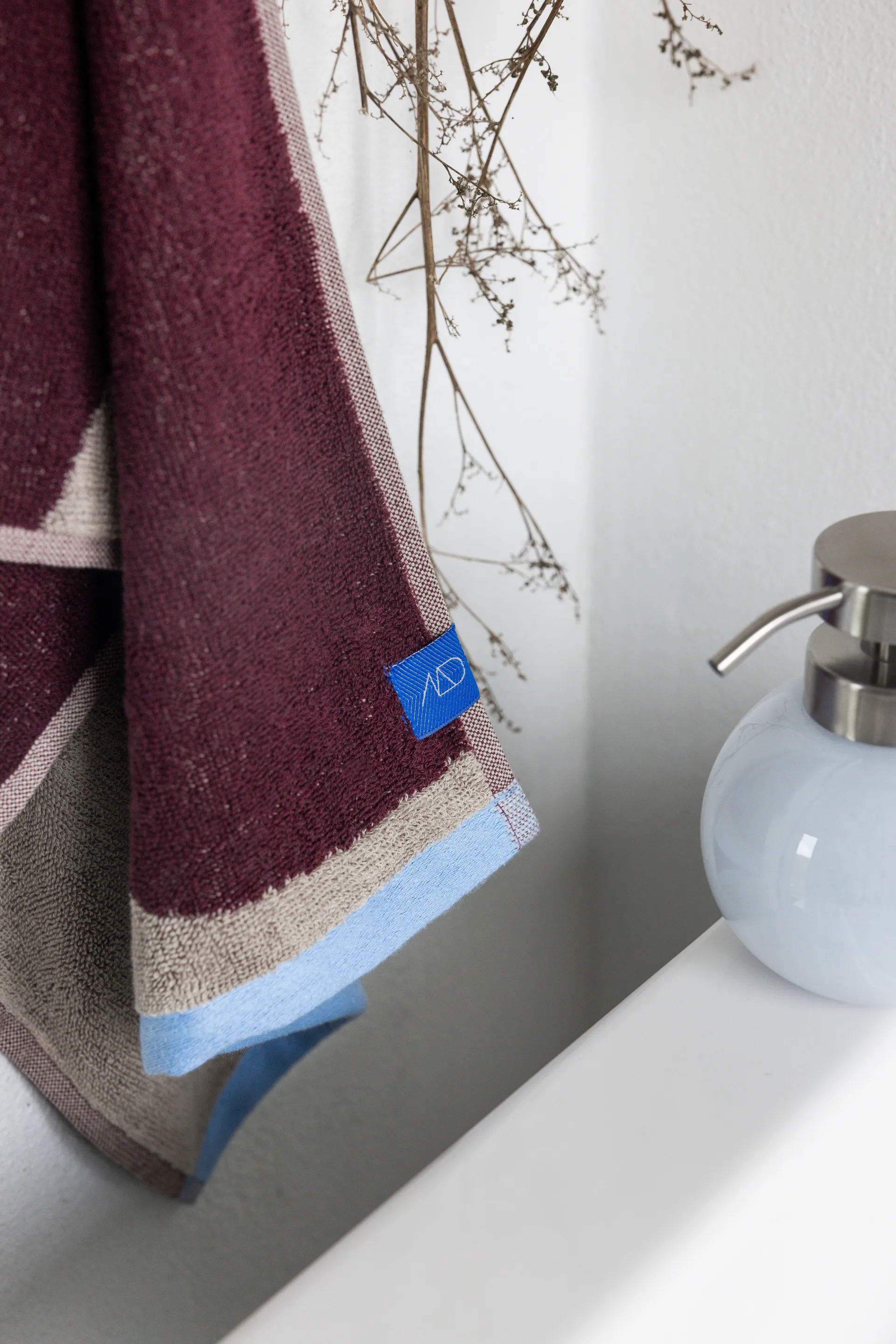 Nova Arte gastenhanddoek 40x55 cm 2-pack, Wine-sand Mette Ditmer