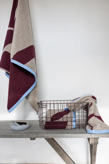 Nova Arte gastenhanddoek 40x55 cm 2-pack - Wine-sand - Mette Ditmer