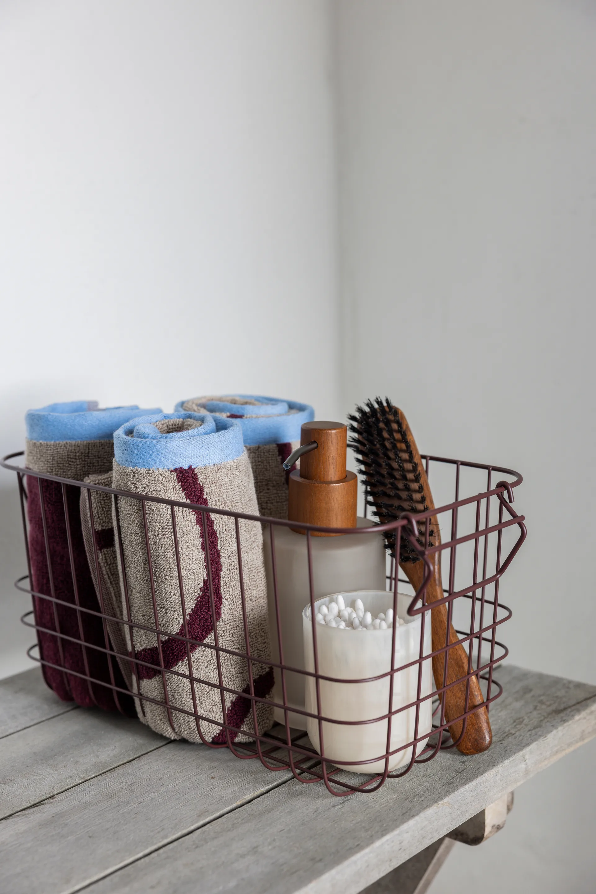 Nova Arte gastenhanddoek 40x55 cm 2-pack, Wine-sand Mette Ditmer