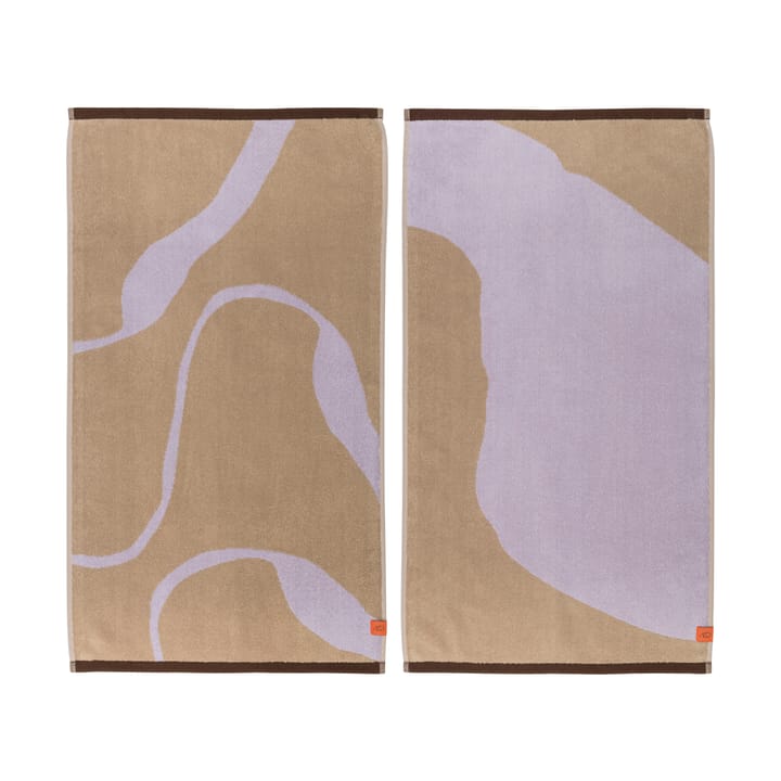Nova Arte gasthanddoek 40x55 cm 2-pack - Sand-lilac - Mette Ditmer
