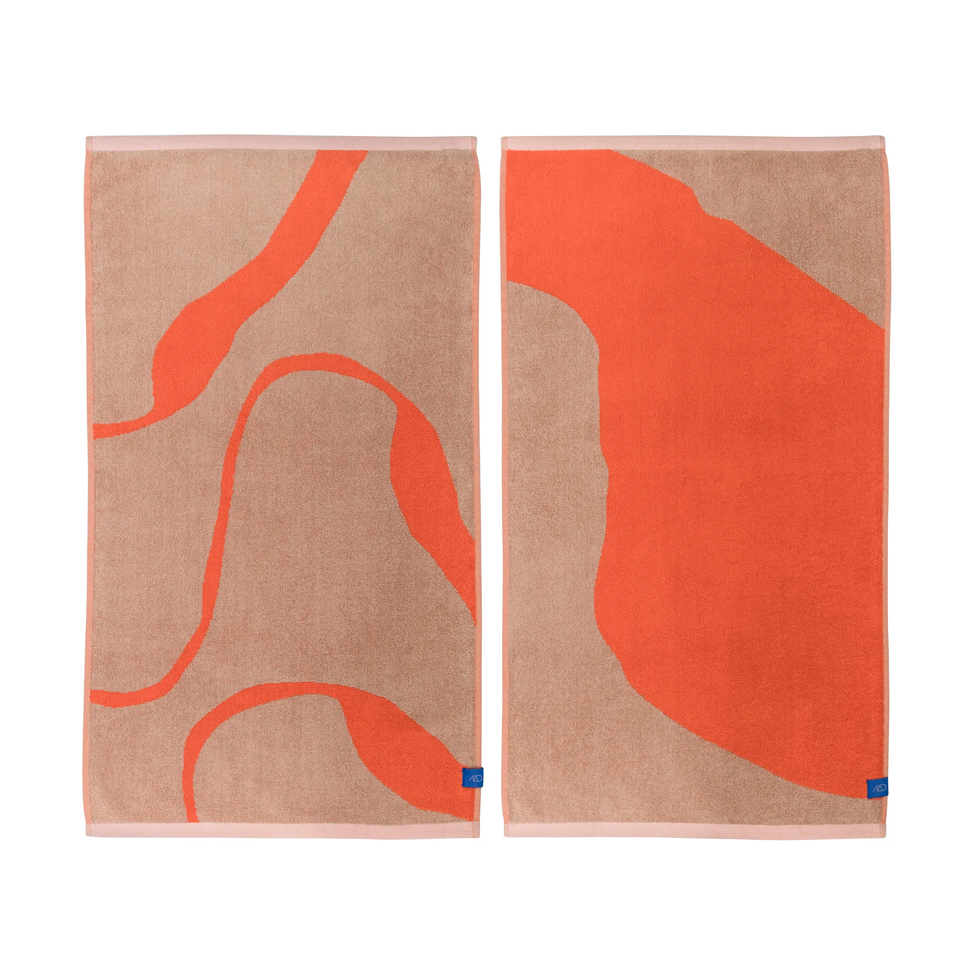 Nova Arte handdoek 50x90 cm 2-pack, Latte-orange Mette Ditmer