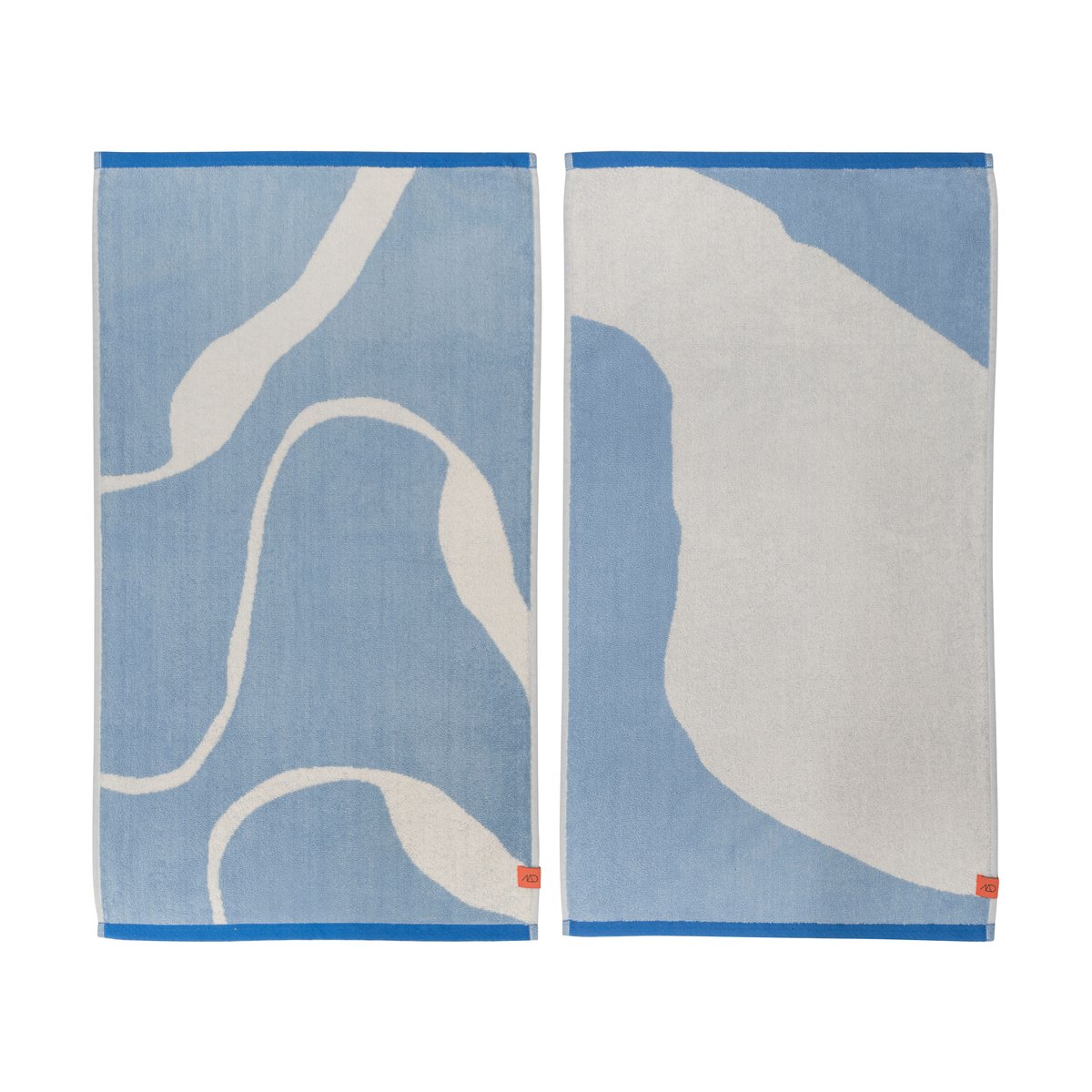 Mette Ditmer Nova Arte handdoek 50x90 cm 2-pack Light blue-off-white