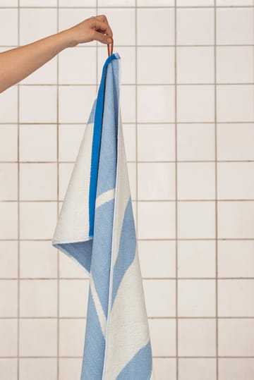 Nova Arte handdoek 50x90 cm 2-pack - Light blue-off-white - Mette Ditmer