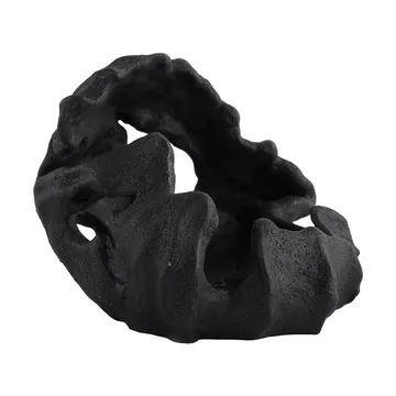 Reef stompkaarsenhouder - Zwart, Ø16,5x13 cm - Mette Ditmer