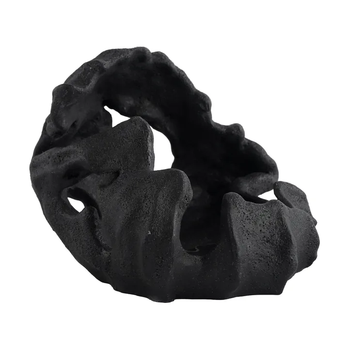 Reef stompkaarsenhouder - Zwart, Ø16,5x13 cm - Mette Ditmer