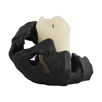 Reef stompkaarsenhouder - Zwart, Ø16,5x13 cm - Mette Ditmer