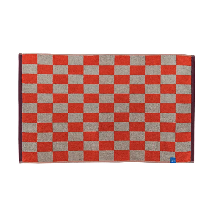 Retro badmat 50x80 cm - Dark orange - Mette Ditmer