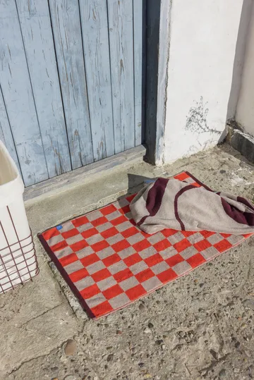 Retro badmat 50x80 cm - Dark orange - Mette Ditmer