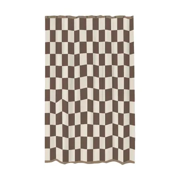 Retro douchegordijn 150x200 cm - Bruin - Mette Ditmer