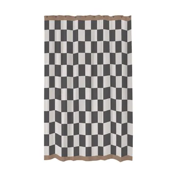 Retro douchegordijn 150x200 cm - Dark grey - Mette Ditmer