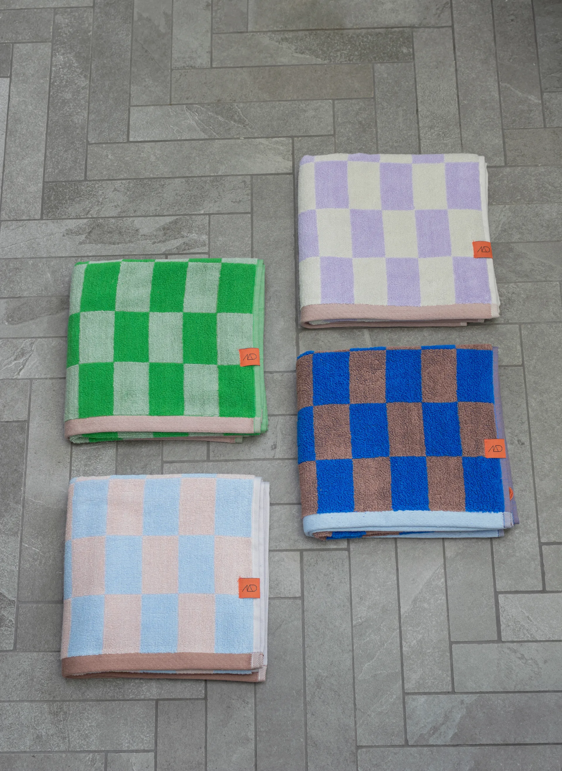 Retro handdoek 50x90 cm, Classic green Mette Ditmer