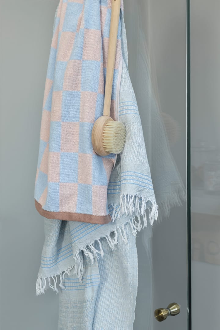 Retro handdoek 50x90 cm, Light blue Mette Ditmer