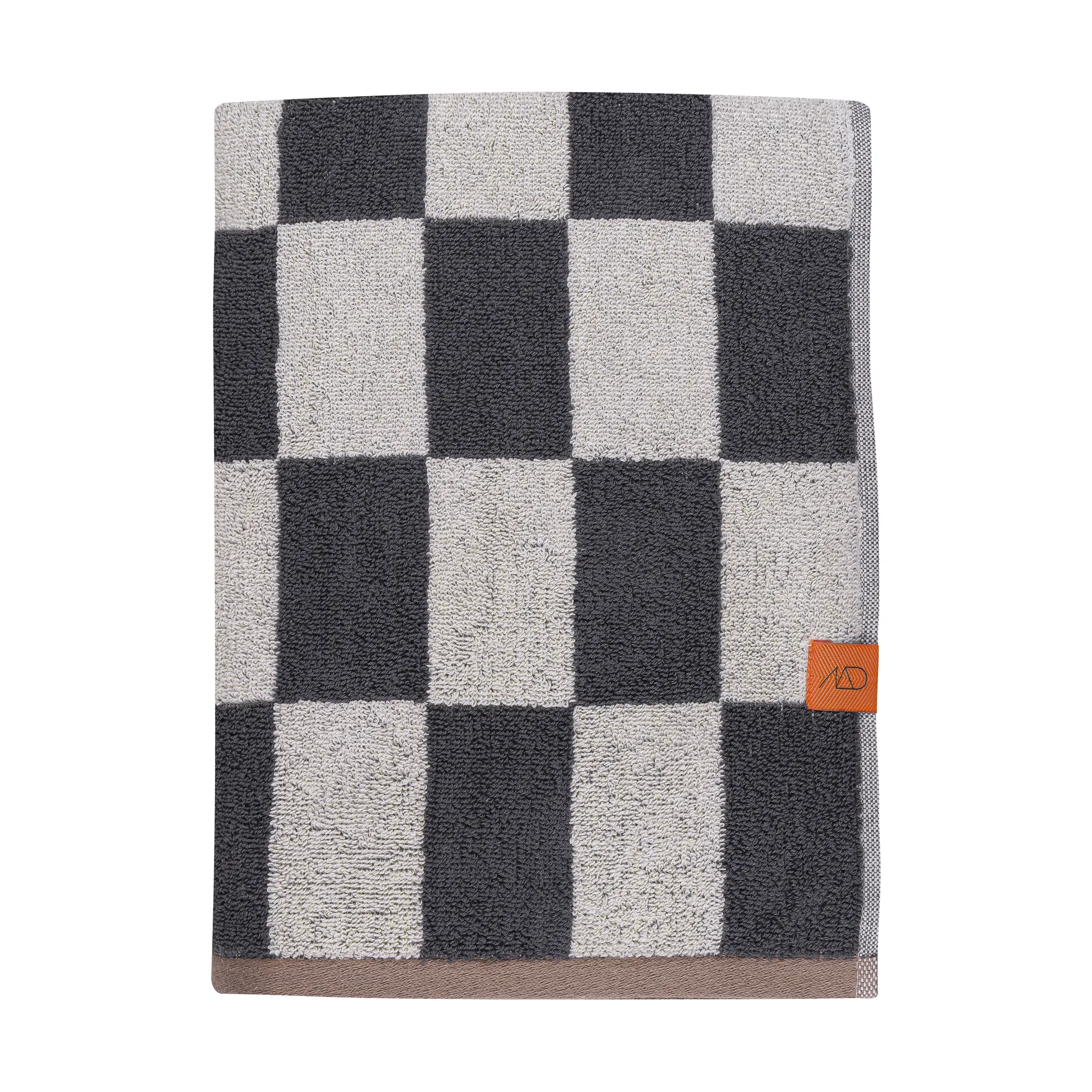 Retro handdoek 70x133 cm, Dark grey Mette Ditmer