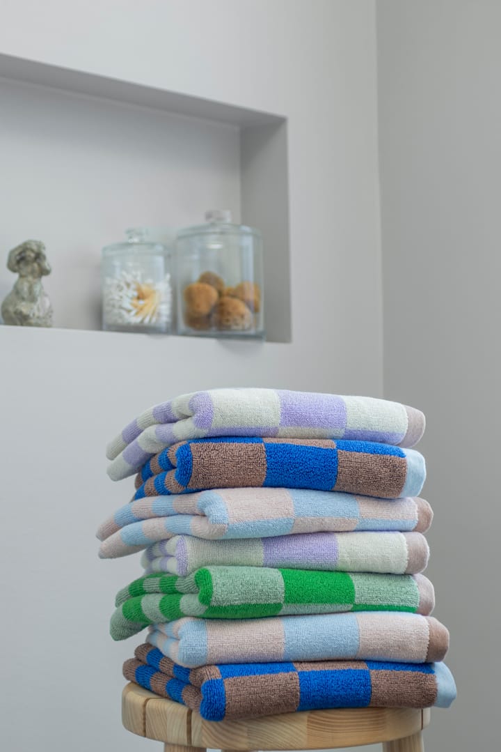 Retro handdoek 70x133 cm, Light blue Mette Ditmer