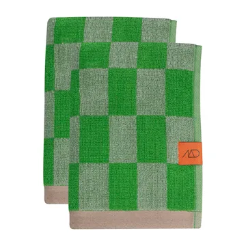 Retro handdoek - Classic green, 40x55 cm, 2-pack - Mette Ditmer