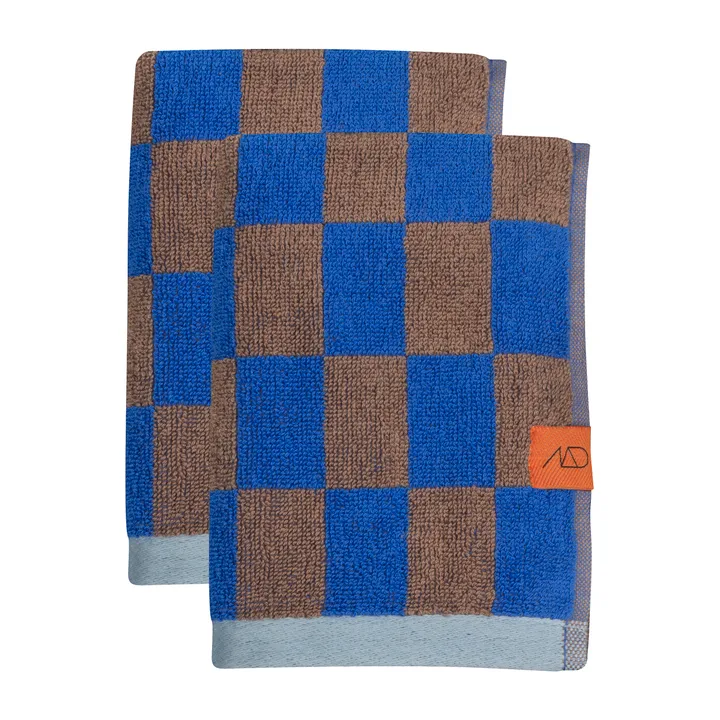 Retro handdoek - Cobalt, 40x55 cm, 2-pack - Mette Ditmer