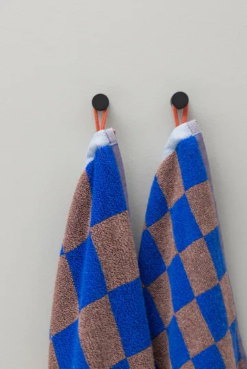 Retro handdoek - Cobalt, 50x90 cm - Mette Ditmer