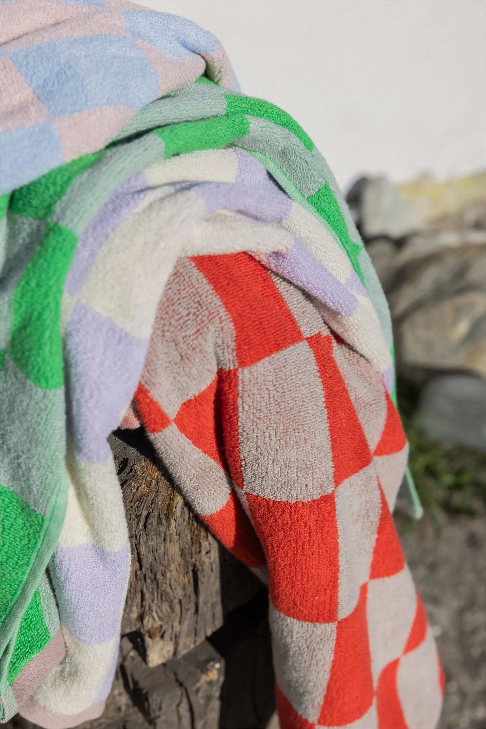 Retro handdoek, Dark orange, 50x90 cm Mette Ditmer