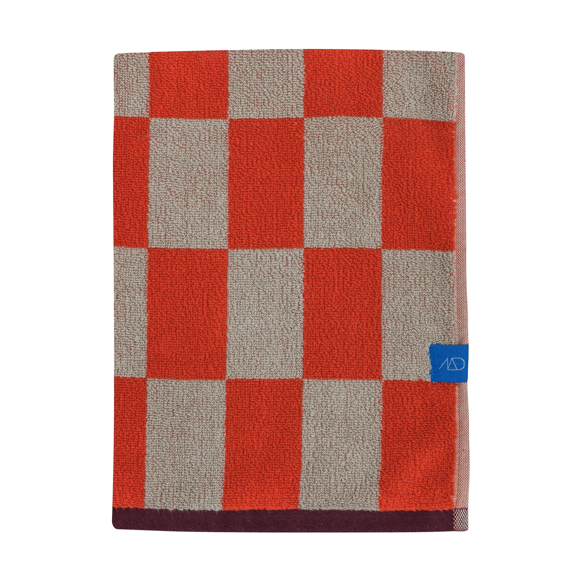 Retro handdoek, Dark orange, 70x33 cm Mette Ditmer