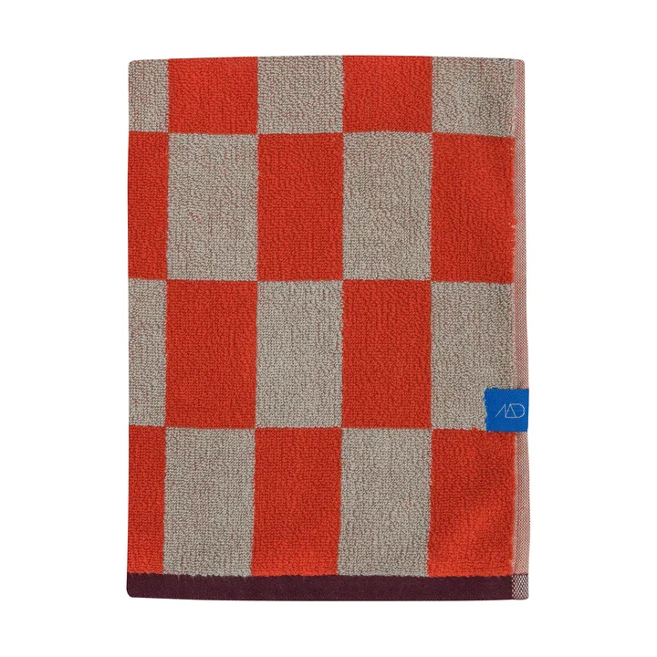 Retro handdoek - Dark orange, 70x33 cm - Mette Ditmer