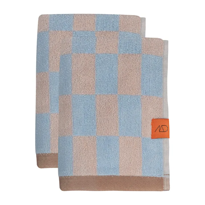 Retro handdoek - Light blue, 40x55 cm, 2-pack - Mette Ditmer