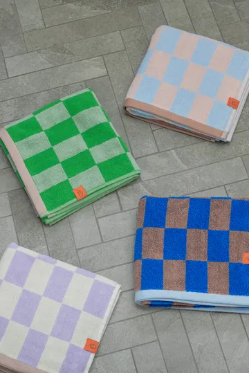 Retro handdoek - Light blue, 70x133 cm - Mette Ditmer