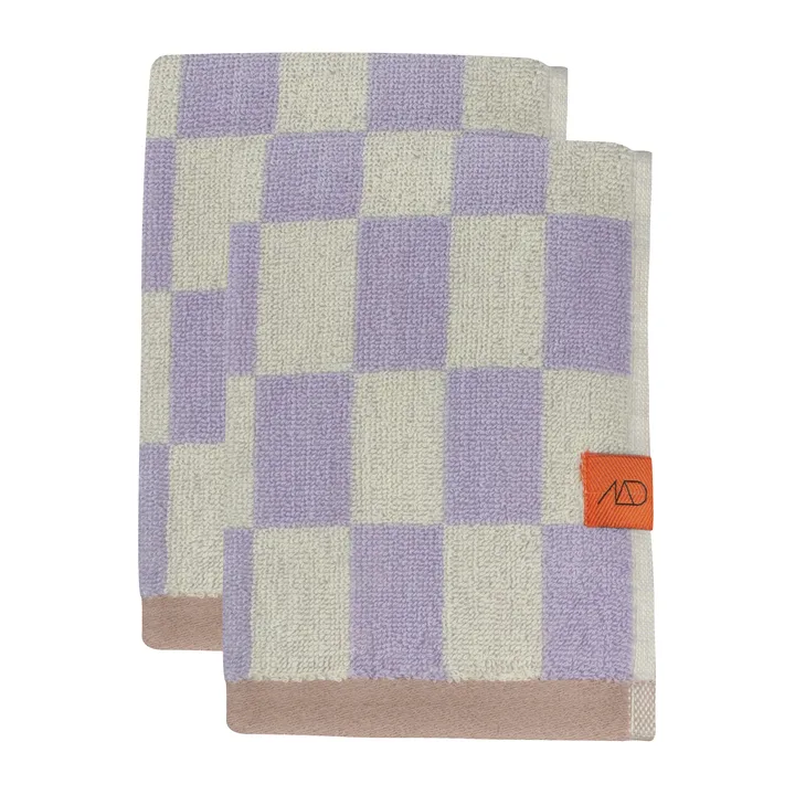 Retro handdoek - Lilac, 40x55 cm, 2-pack - Mette Ditmer