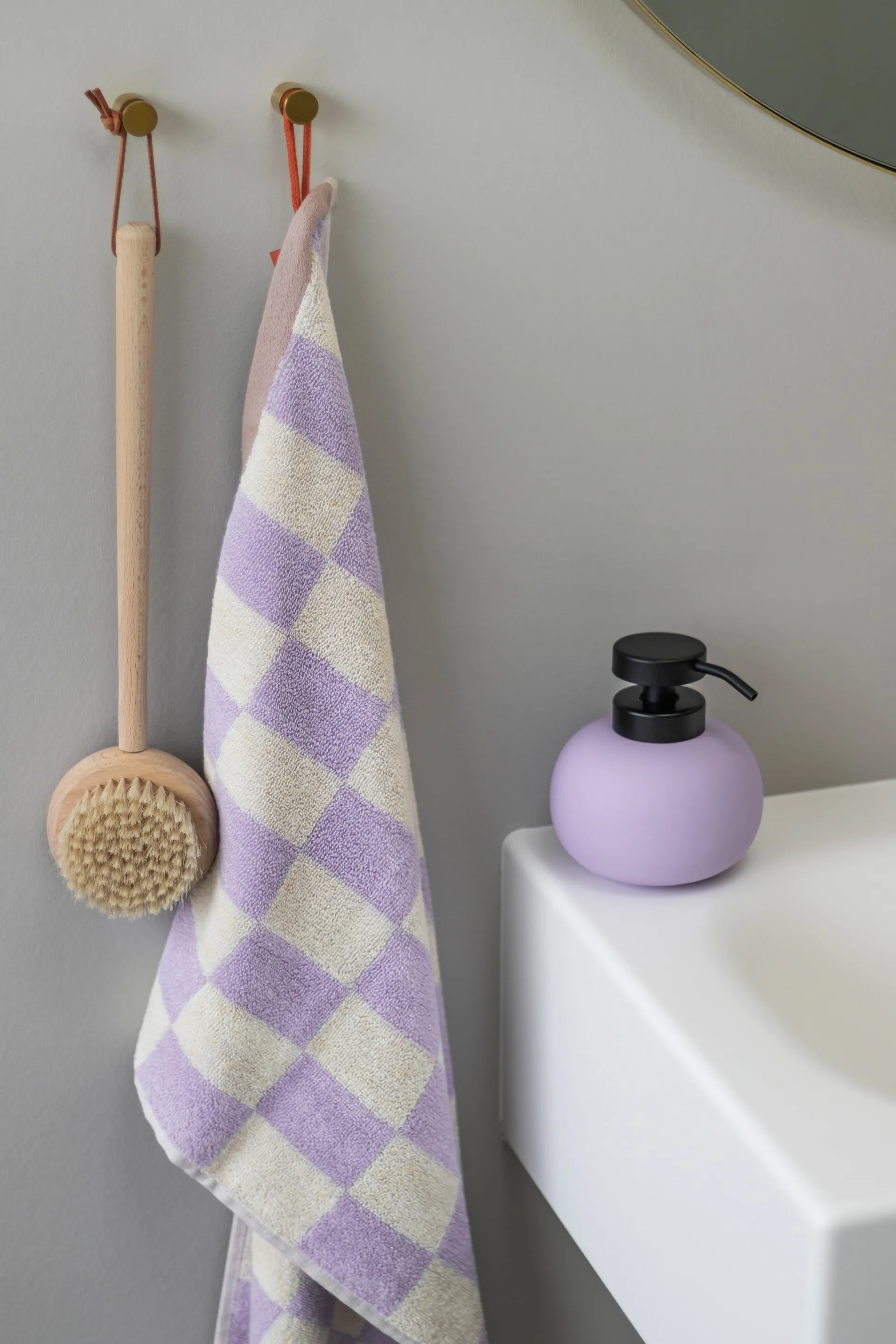 Retro handdoek, Lilac, 50x90 cm Mette Ditmer