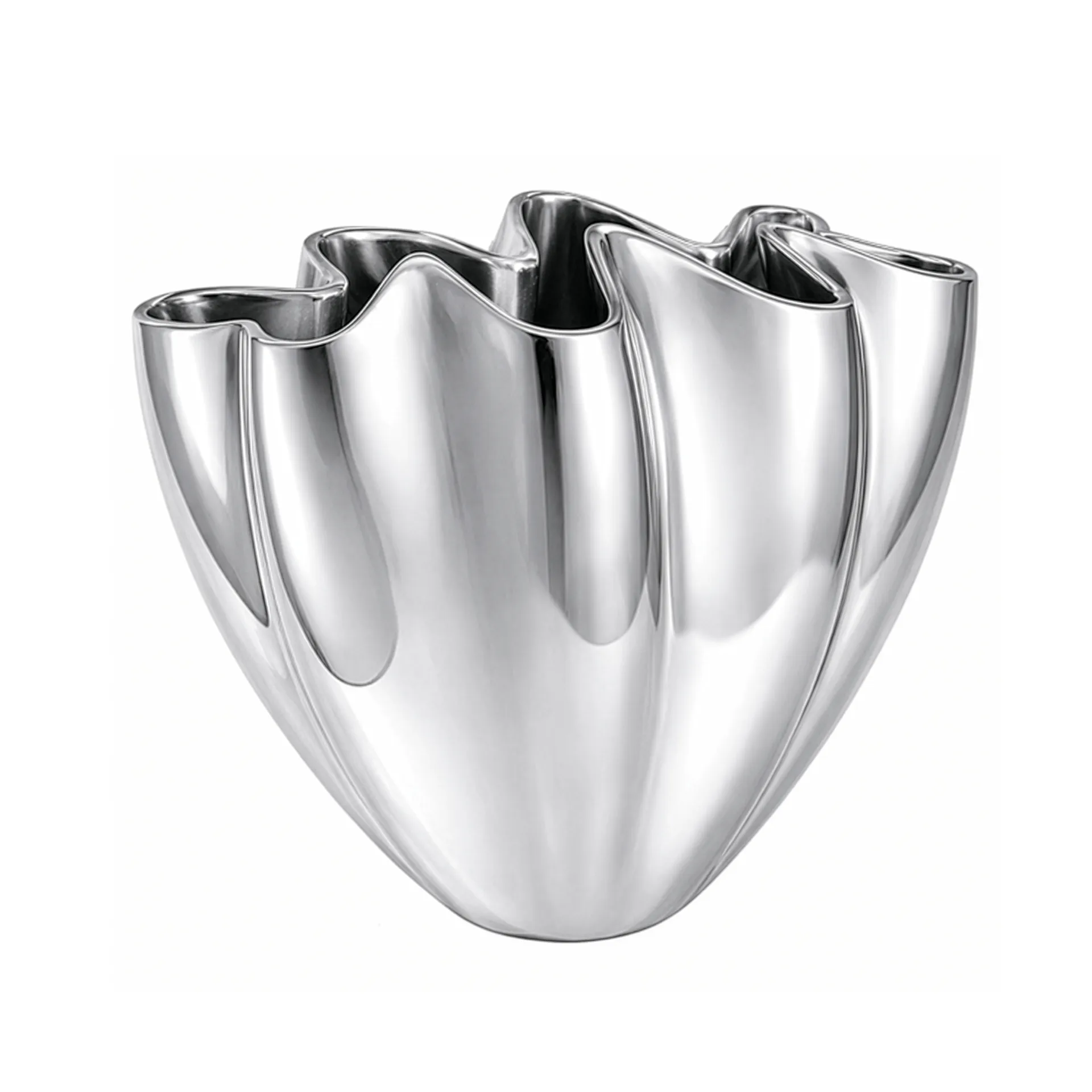 Shell vaas, Large, 30 cm, chroom Mette Ditmer
