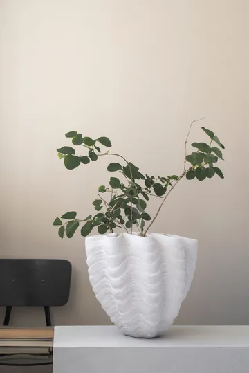 Shell vaas - Large, 30 cm, white - Mette Ditmer